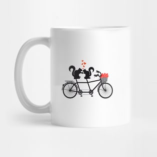 tandem bicycle with squirrels Mug